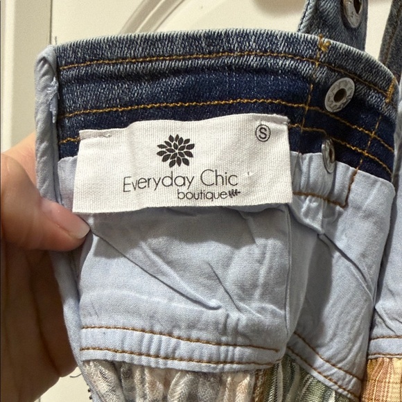 Versatile Denim and Plaid Maxi Dress - Picture 11 of 11